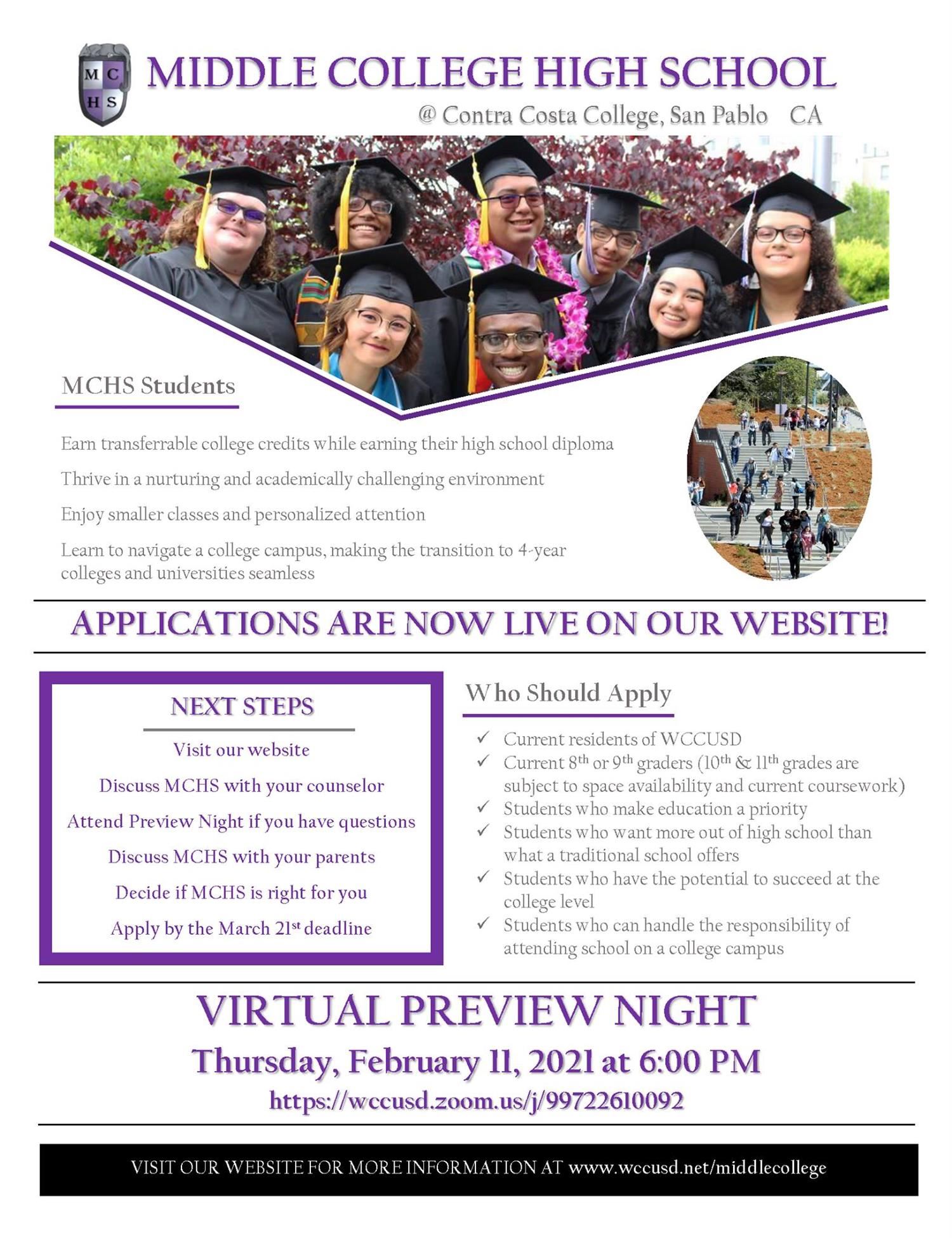 Middle College Information Flyer English 